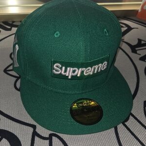 Supreme Forest Green Logo Cap Size 7